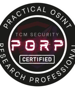 Practical OSINT Research Professional (POR-P) Certification badge