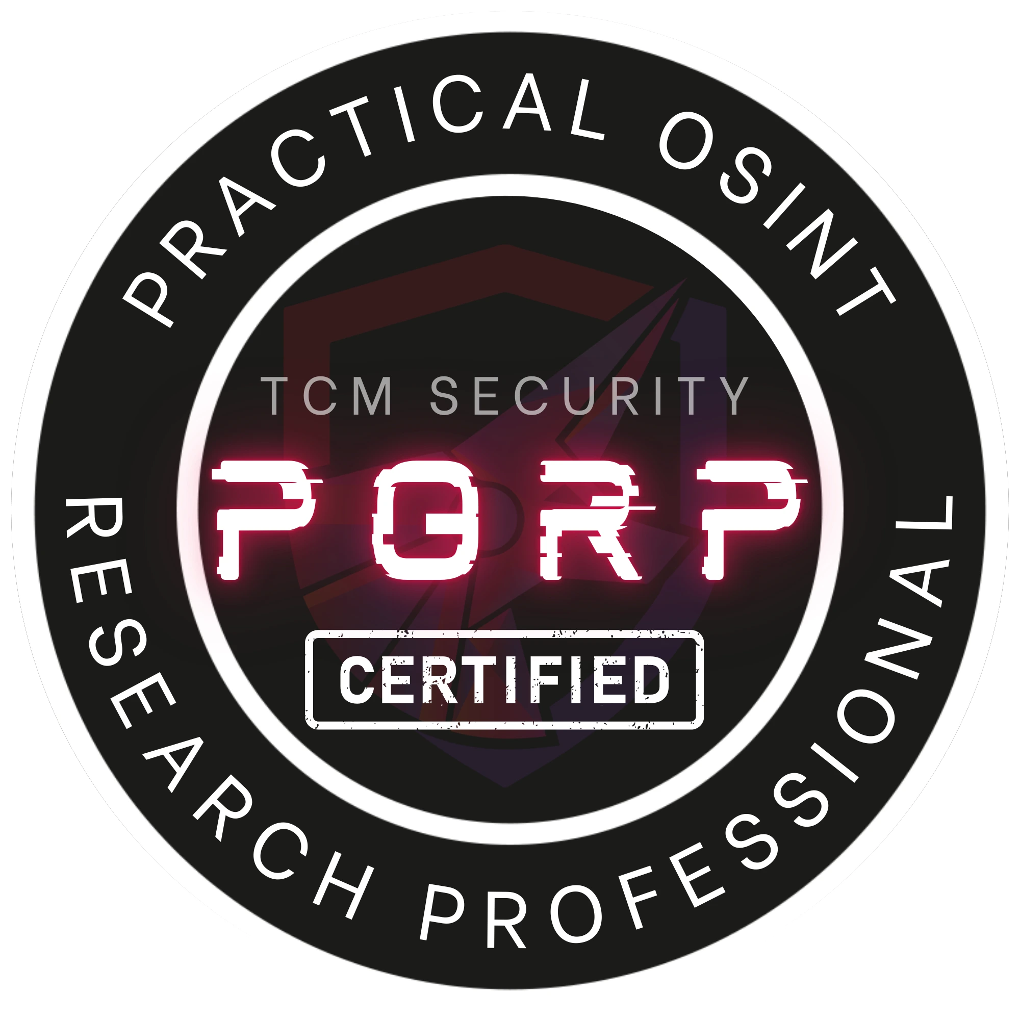 PORP Practical OSINT Research Professional (POR-P) Certification badge